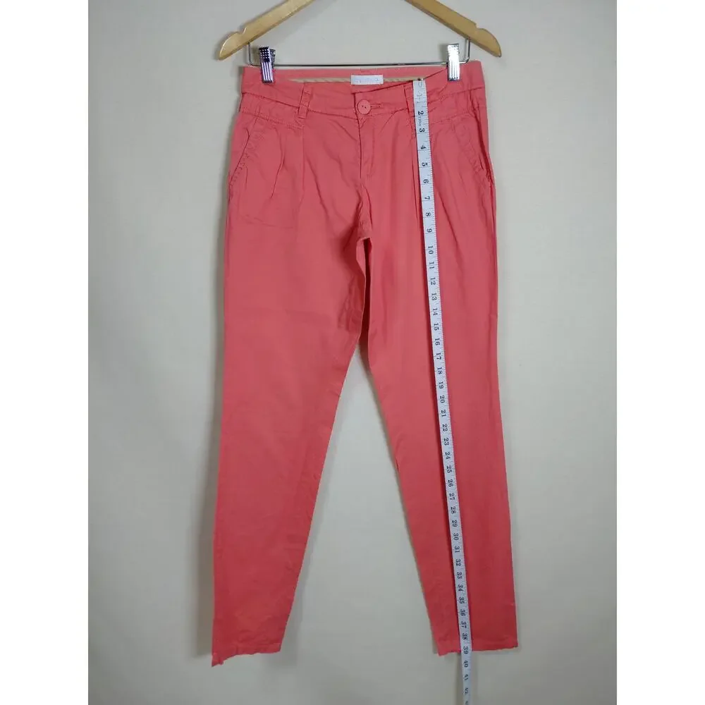 Promod 224-14 Pink Tapered Chino Pants Women Size 4